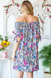 Boho Plus Size Off Shoulder Snake Mini Dress, Dresses, $ 45.00, A Moment Of Now™